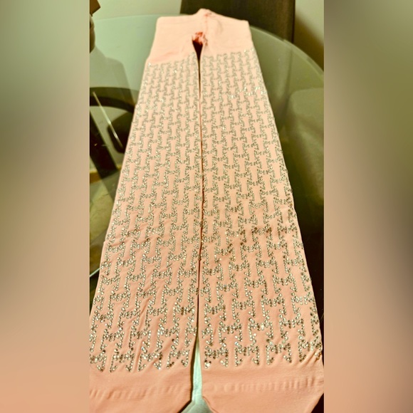 Wolf & Badger Rhinestone Pink Tights - Picture 3 of 5